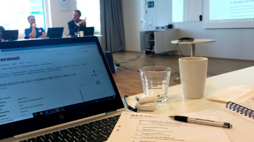 Moramast på arbetsgruppsmöte på Trafikkontoret