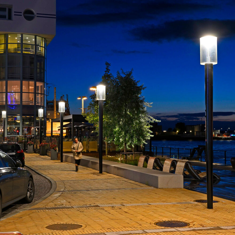 Specialstolpar från Moramast på Kungstorget i Helsingborg. Foto: Göran Assner.