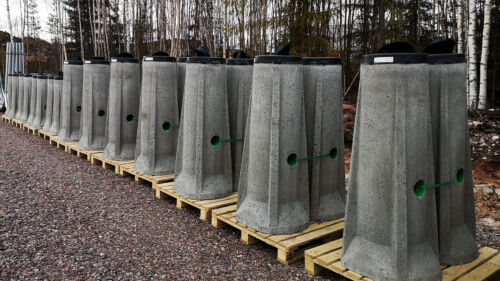Fundament till Absorbentstolpen