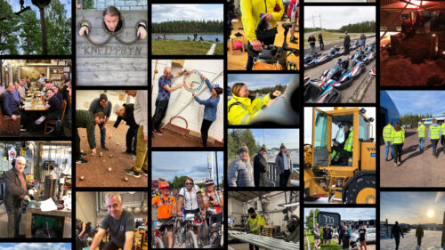 Grid med bilder på personalen