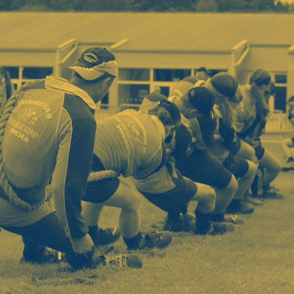 Brunnsbergs IF i dragkamp under SM i Simrishamn.