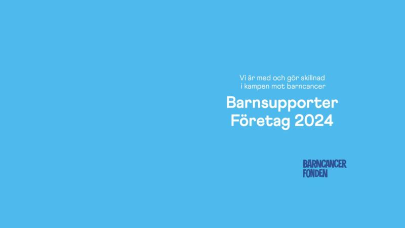 Moramast är barnsupporter hos Barncancerfonden år 2024.