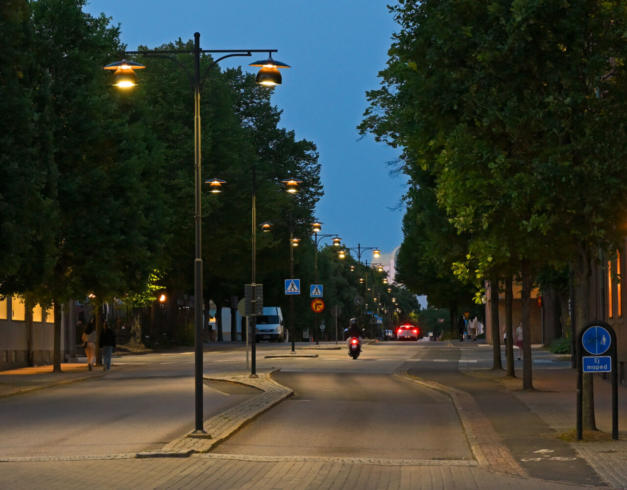 Stolpar från Moramast längs Skaraborgsgatan. Foto: Göran Assner.>