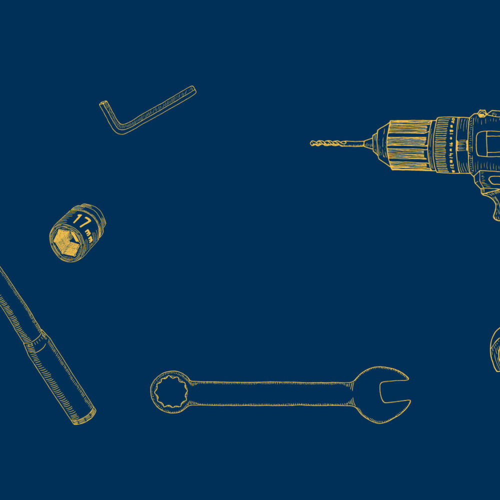 Illustrationer av verktyg, av Lisa Kriga